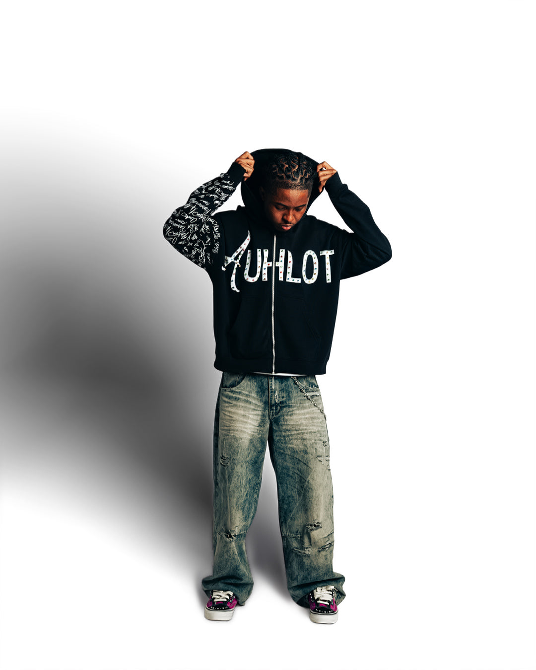 'Introvert' Gemstone Zip Up